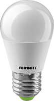 Лампа светодиодная 61 969 OLL-G45-10-230-4K-E27 10Вт шар 4000К нейтр. бел. E27 1000лм 176-264В ОНЛАЙТ 61969
