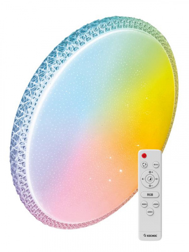 Светильник светодиодный PREMIUM MYSTERY RGB 75Вт 230В 3000-6500К 6000лм IP40 495х85мм настенно-потолочный управляемый с пультом ДУ с RGB подсветкой КОСМОС KSMystRGB75W Светильник светодиодный PREMIUM MYSTERY RGB 75Вт 230В 3000-6500К 6000лм IP40 495х85мм настенно-потолочный управляемый с пультом ДУ с RGB подсветкой КОСМОС KSMystRGB75W
