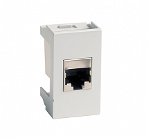 Розетка компьютерная 1-м 1мод. Viva RJ45 кат.5E экранир. бел. DKC 45048
