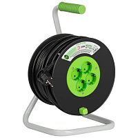 Удлинитель на пластик. катушке 4х50м с заземл. 16А IP20 GREEN LINE KAT-3x1.5-50m ПВС 3х1.5 Эра Б0065107