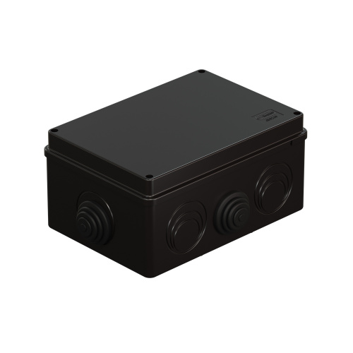 JBS210 Коробка распределительная о/п, 210х150х100мм 8 вых., IP55 цвет чёрный (1кор.=20шт), (упаковка DIY) Экопласт