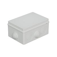 JBS210 Коробка огн. E110, о/п 210х150х100мм, без галогена,8 вых., IP55, 12P, (0,15-2,5 мм²), цвет серый Экопласт