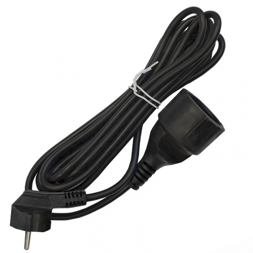 Удлинитель-шнур 1х3м с заземл. 16А IP20 ПВС 3х1 черн. DOMTOK 2342