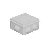 JBS100 Коробка огн. E110, о/п 100х100х55мм, без галогена, 6 вых., IP55, 3P, (1,5-6 мм²), цвет серый Экопласт
