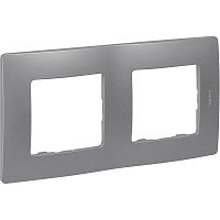Рамка 2-м СП Etika IP20 алюм. IEK 672552