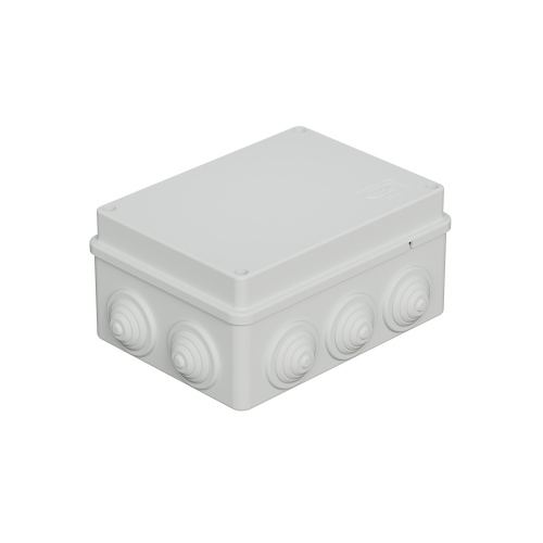 JBS150 Коробка огн. E110, о/п 150х110х70мм, без галогена,10 вых., IP55, 6P, (0,15-2,5 мм²), цвет серый Экопласт