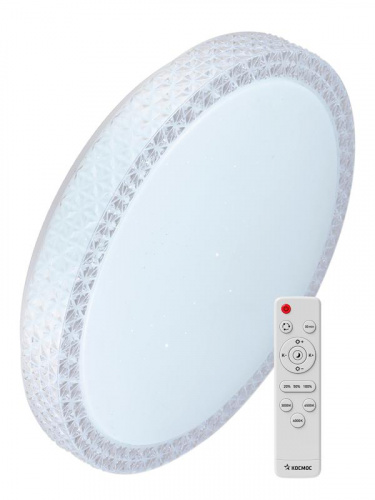 Светильник светодиодный PREMIUM SAPHIR 120Вт 230В 3000-6500К 9600лм IP40 495х115мм настенно-потолочный управляемый с пультом ДУ КОСМОС KSSaph120W