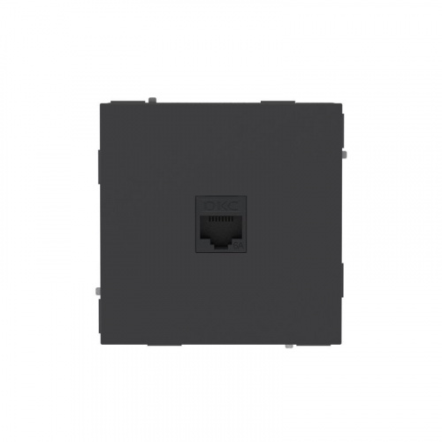 Розетка компьютерная 1-м KANT RJ45 кат.6A без шторки черн. уголь DKC 7012673