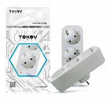 Разветвитель 3-м с заземл. 16А 250В IP20 полипропилен бел. TOKOV ELECTRIC TKL-S3Z-C01