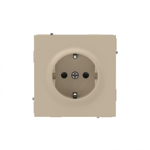 Розетка силовая KANT 2P+E защ. шторки ванильн. марципан DKC 7015003