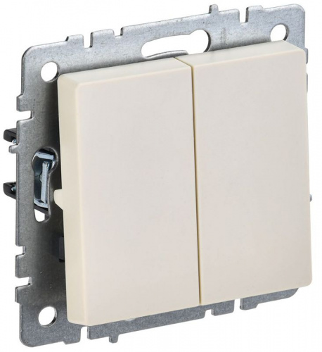 Выключатель 2-кл. СП BRITE ВС10-2-0-БрКр 10А механизм беж. IEK BR-V20-0-10-K10 Выключатель 2-кл. СП BRITE ВС10-2-0-БрКр 10А механизм беж. IEK BR-V20-0-10-K10
