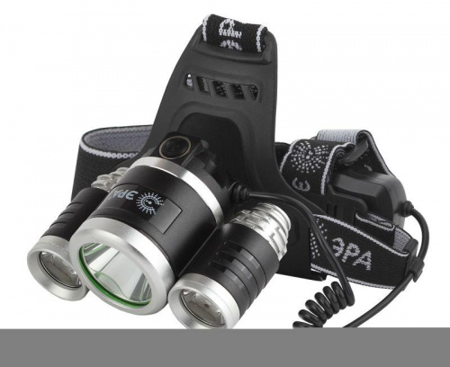 Фонарь аккумуляторный налобный GA-809 5Вт 3SMD CREE High Power Headlamp алюм. Эра Б0056111