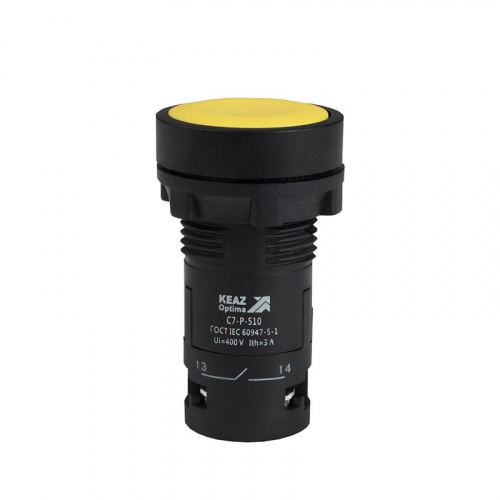 Кнопка OptiSignal Compact D22 С7-P-510 желт. 1НО XB7NA51 КЭАЗ 362034 Кнопка OptiSignal Compact D22 С7-P-510 желт. 1НО XB7NA51 КЭАЗ 362034