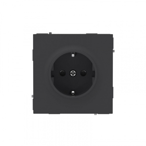 Розетка силовая KANT 2P+E защ. шторки черн. уголь DKC 7012003
