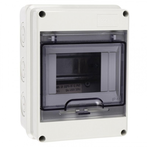 Бокс модульный накладной PDB/W 4005 GR (ЩРН-ПГ- 5) IP65 пластик. JazzWay 5072053