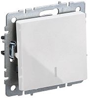 Выключатель 1-кл. СП BRITE ВС10-1-1-БрБ 10А с индик. механизм бел. IEK BR-V10-1-10-K01