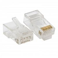 Коннектор RJ45 (8P8C) кат.6 неэкранир. 30мкд универс. (уп.20шт) TERACOM PRO EKF TRP-PLUG-6UTP-20