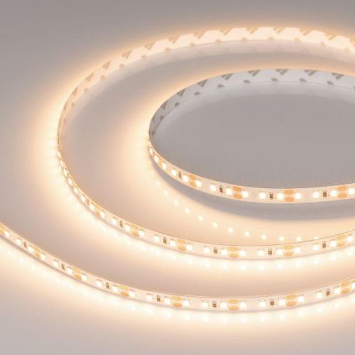 Лента светодиодная RT-A120-8mm 12V Warm 3000К 9.6Вт/м IP20 2835 открыт. (уп.5м) Arlight 024116(2)