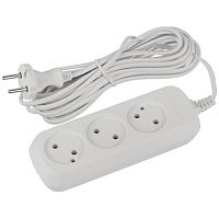 Удлинитель 3х5м без заземл. 6А IP20 GREEN LINE UDL-6-350 ШВВП 2х0.75 Эра Б0065070