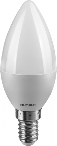 Лампа светодиодная 71 633 OLL-C37-8-230-4K-E14-FR 8Вт свеча 4000К нейтр. бел. E14 800лм 176-264В ОНЛАЙТ 71633