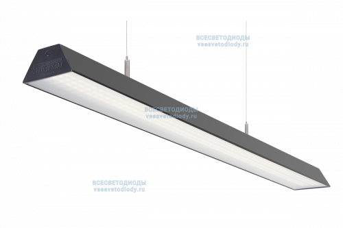 Светильник ТРЕЙД VS306 76W-8600Lm 6000-6500К МИКРОПРИЗМА IP40 с БАП (vsesv) на 1 час чёрный