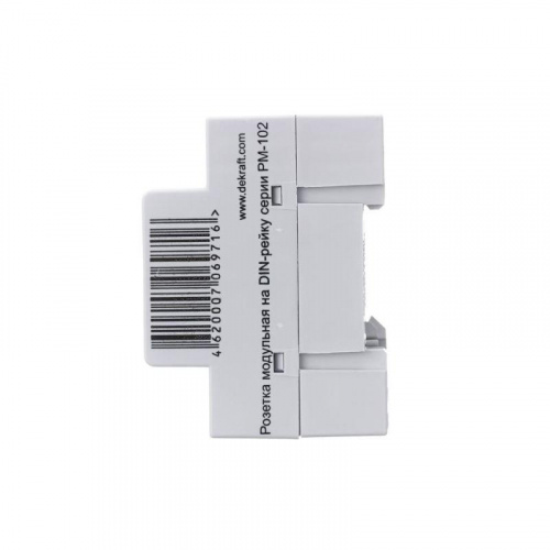 Розетка модульная РМ-102 16А 220В 2P+PEN на DIN-рейку DEKraft 18012DEK