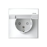 Розетка ArtGallery 16А IP44 с заземл. защ. шторки с крышкой механизм бел. SE GAL440146
