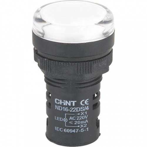 Индикатор ND16-22DS/2 AC/DC 24В (R) бел. CHINT 592936