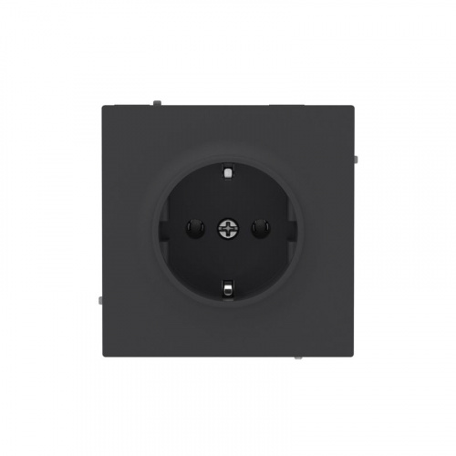 Розетка силовая KANT 2P+E без шторки черн. уголь DKC 7012033