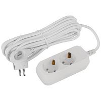 Удлинитель 2х5м с заземл. 16А IP20 GREEN LINE UDL-16-250-E ПВС 3х1 Эра Б0065014