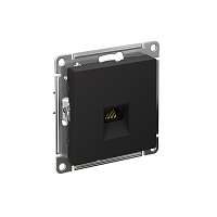 Розетка компьютерная 1-м AtlasDesign RJ45 кат.5E механизм карбон SE ATN001083