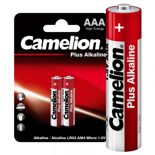 Элемент питания алкалиновый AAA/LR03 1.5В Plus Alkaline LR03-BP2 BL-2 (блист.2шт) Camelion 1651 Элемент питания алкалиновый AAA/LR03 1.5В Plus Alkaline LR03-BP2 BL-2 (блист.2шт) Camelion 1651