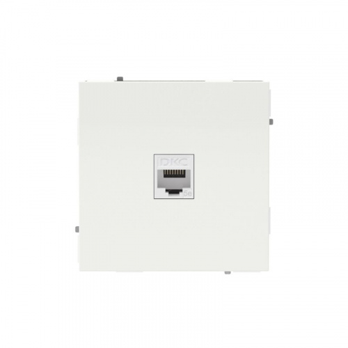 Розетка компьютерная 1-м KANT RJ45 кат.5E без шторки бел. магнолия DKC 7000663