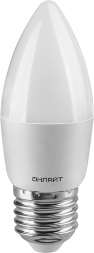 Лампа светодиодная 71 635 OLL-C37-8-230-4K-E27-FR 8Вт свеча 4000К нейтр. бел. E27 800лм 176-264В ОНЛАЙТ 71635