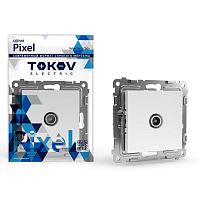 Розетка TV оконечная СП Pixel 1DB механизм бел. TOKOV ELECTRIC TKE-PX-A1O-C01