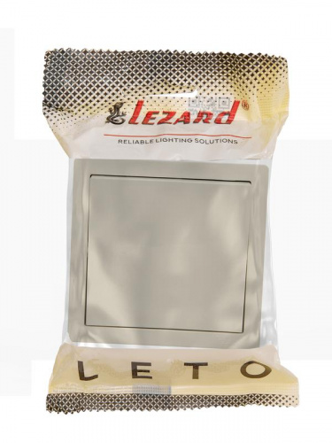 Выключатель 1-кл. ОП LETO крем LEZARD 752-0300-100