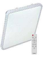 Светильник светодиодный PREMIUM MYSTERY QUADRO 75Вт 230В 3000-6500К 6000лм IP40 530х530х70мм настенно-потолочный управляемый с пультом ДУ КОСМОС KSMystQD75W