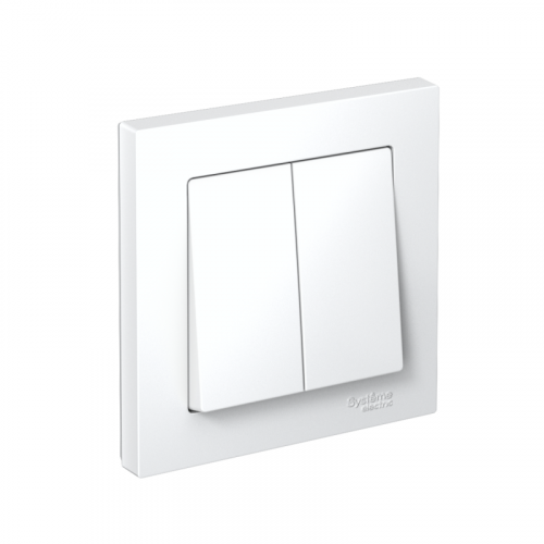 Выключатель 2-кл. СП AtlasDesign 10А IP20 (сх. 5) 10AX в сборе бел. SE ATN000152