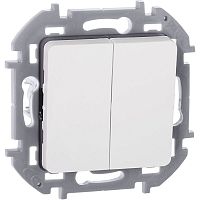 Выключатель 2-кл. Inspiria 10А IP20 250В 10AX механизм бел. IEK 673620