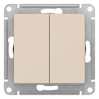 Переключатель перекрестный 2-кл. AtlasDesign 2хсх.7 10АХ механизм беж. SE ATN000273