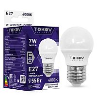 Лампа светодиодная 7Вт G45 4000К Е27 176-264В TOKOV ELECTRIC TKE-G45-E27-7-4K