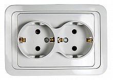 Розетка 2-м CLASSICO с заземл. 2128 бел. ASD / IN HOME 4680005959921