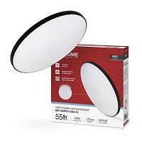 Светильник светодиодный NEO SIMPLE-5565-BL 55Вт 6500К 4400лм 230В 375х59мм черн. IN HOME 4690612060835
