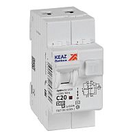 Выключатель автоматический дифференциального тока 2п OptiDin D63-22C20-AC-У3 C20 30мА 4.5кА с защитой от сверхтоков КЭАЗ 328099