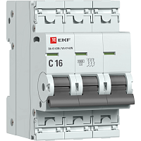 Выключатель автоматический модульный 3п C 16А 6кА ВА 47-63N PROxima EKF M636316C