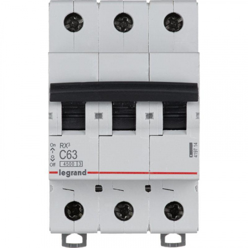 Выключатель автоматический модульный 3п C 63А 4.5кА RX3 Leg 419714