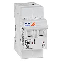 Выключатель автоматический модульный 2п C 40А 4.5кА OptiDin BM63-2C40-4.5-УХЛ3 КЭАЗ 326807