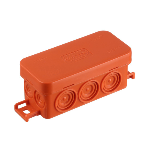 JBL090 Коробка огн. E110, о/п 90х42х40мм, без галогена, 10 вых., IP55, 4P, (0,15-4,0 мм²), цвет оранж. Экопласт
